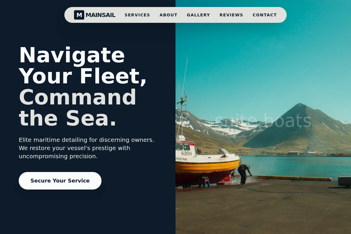 Mainsail Boat Cleaning